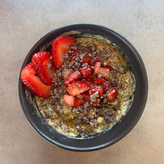 Strawberry Matcha Protein Oats